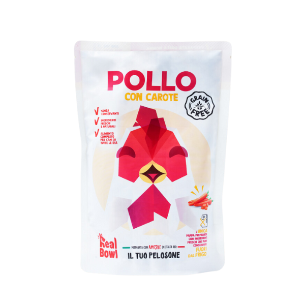 Real Bowl Dog All Breeds Grain Free 400 gr	 - Pollo