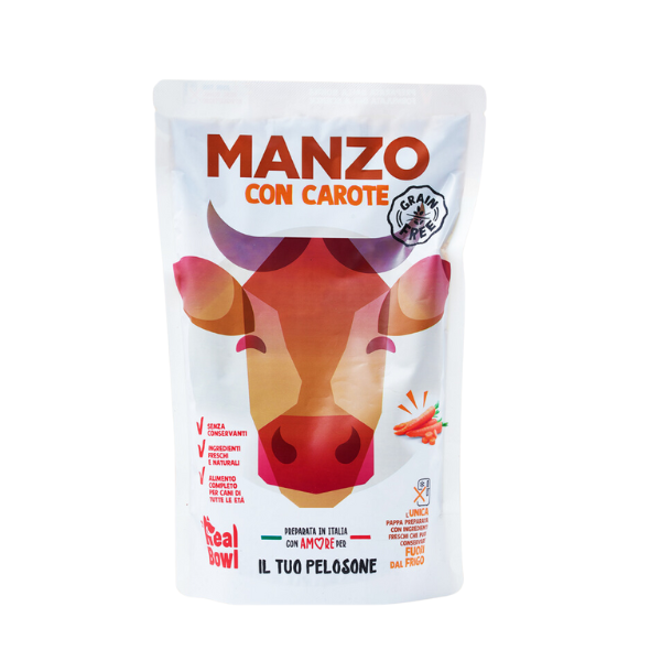 Real Bowl Dog All Breeds Grain Free 700 gr	 - Manzo