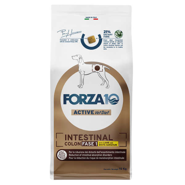 Forza10 Active Cane Intestinal Colon Fase 1 con Agnello e Sorgo bianco