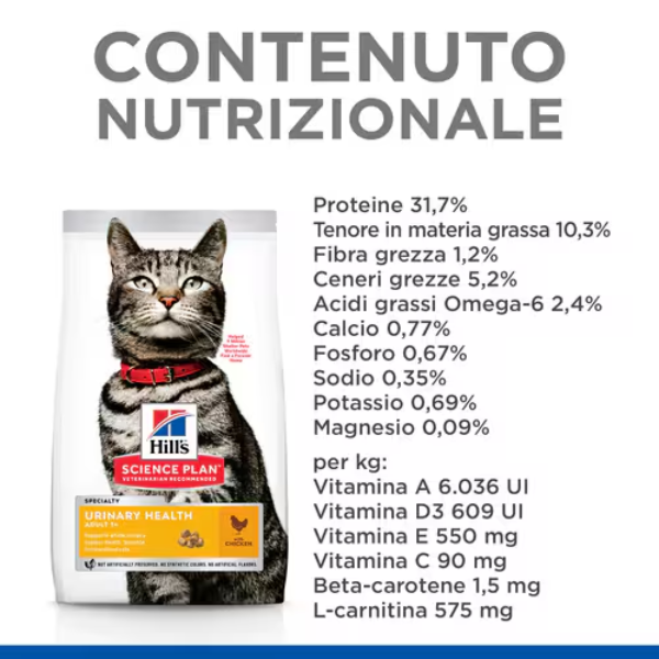 hill's science plan adult urinary health alimento per gatti con pollo immagine3