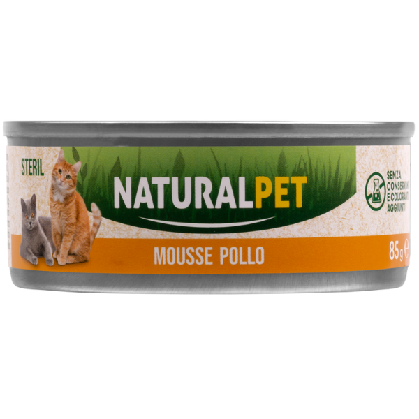 NaturalPet Cat Sterilized Mousse 85 gr - Pollo