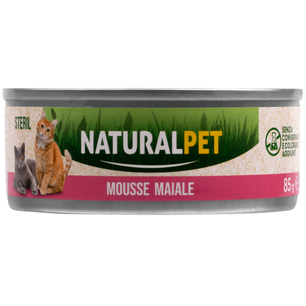 NaturalPet Cat Sterilized Mousse 85 gr - Maiale