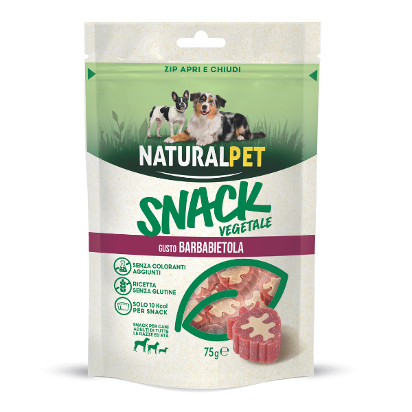 NaturalPet Adult All Breeds Snack Vegetale per cani 75 gr (scadenza: 20/03/2026) - Barbabietola