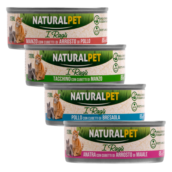 naturalpet cat sterilized deliziosi ragù di carne 85 gr immagine2