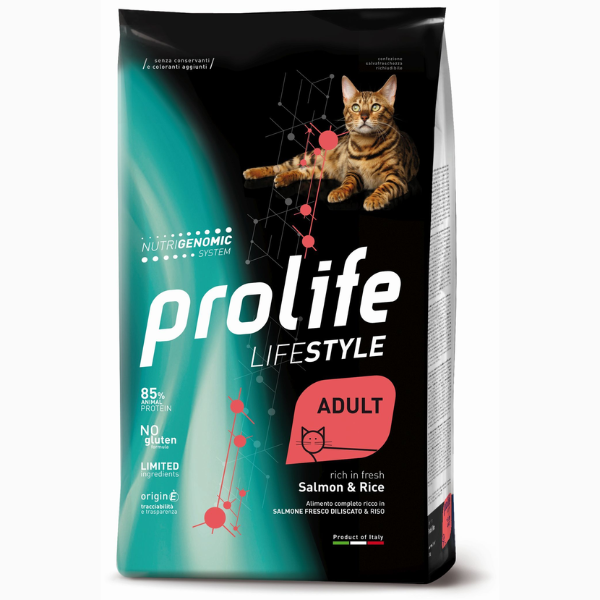 prolife lifestyle gatto adult salmone e riso immagine2