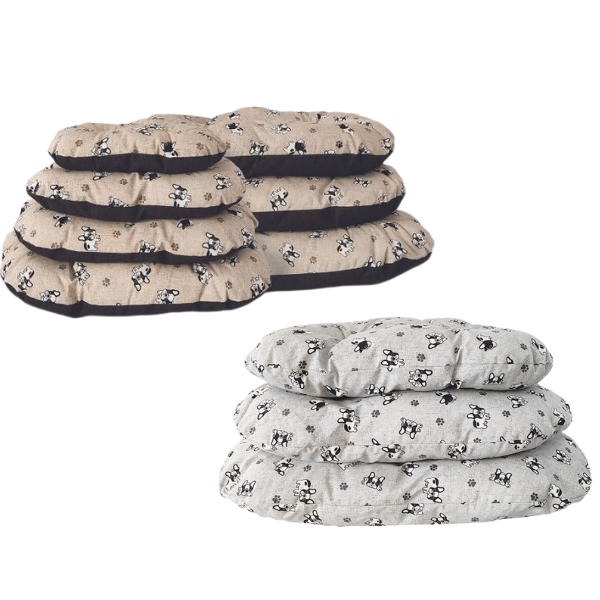 cuscino ovale con impunture bulldog nasonero immagine2