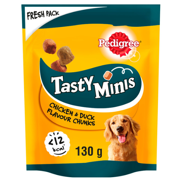 Pedigree Tasty Mini Bites snack per cani - pollo e anatra - 130 gr
