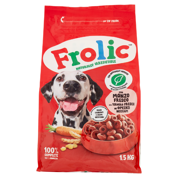 Frolic Complete Dog con Manzo Carote e cereali