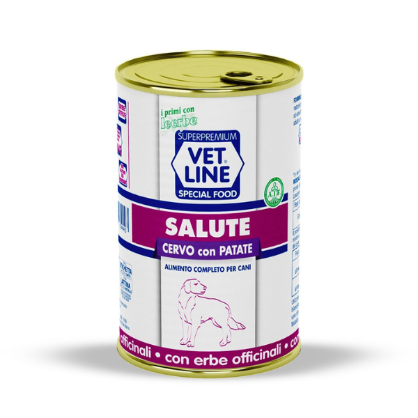 Vet line Umido Cane Salute 400 gr - Cervo con patate