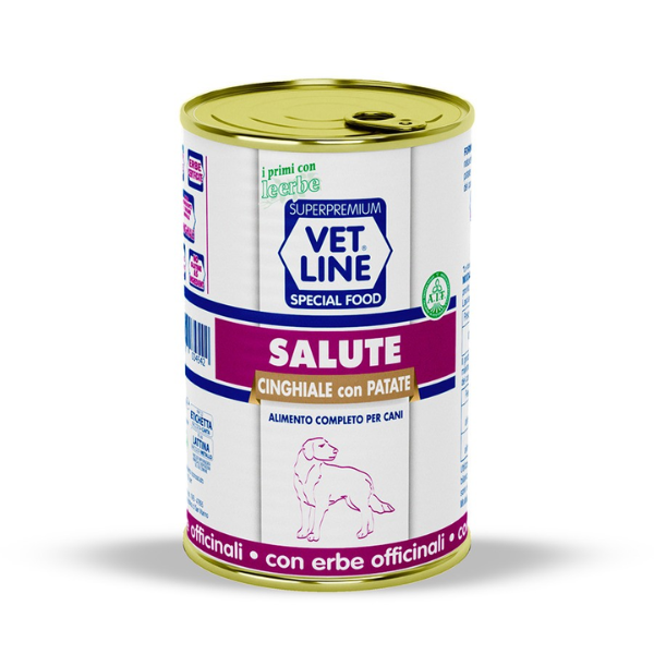 Vet line Umido Cane Salute 400 gr - Cinghiale con patate