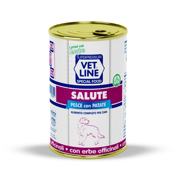 Vet line Umido Cane Salute 400 gr - Pesce con patate
