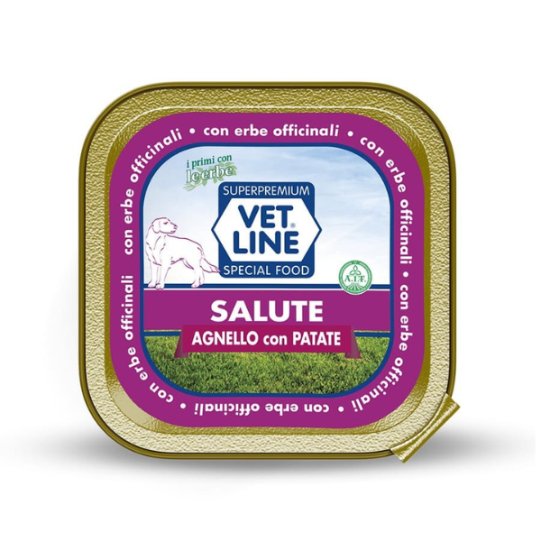Vet Line Umido Cane Salute 150 gr - Agnello e patate