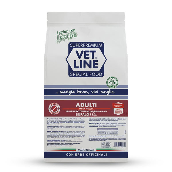 Vet Line Secco Monoproteico Cane Adult Taglia Piccola Bufalo
