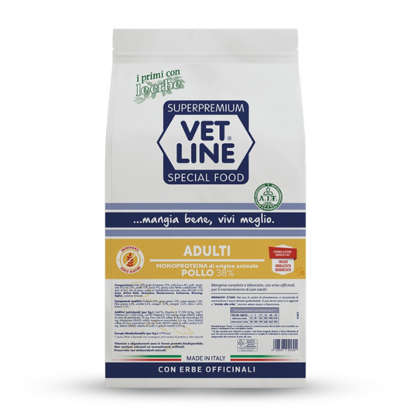Vet Line Secco Monoproteico Cane Adult Pollo
