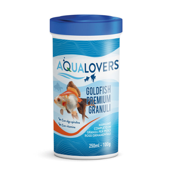 Goldfish premium Aqualovers Mangime completo in granuli per pesci rossi ornamentali - 100 gr