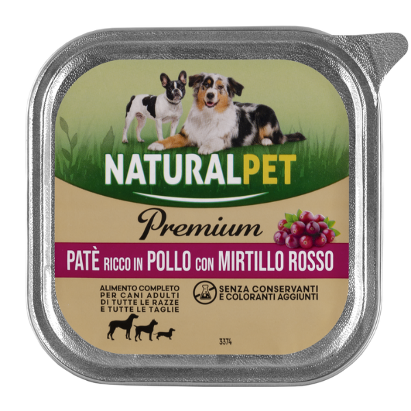 NaturalPet Premium Dog Adult All Breeds Patè 150 gr