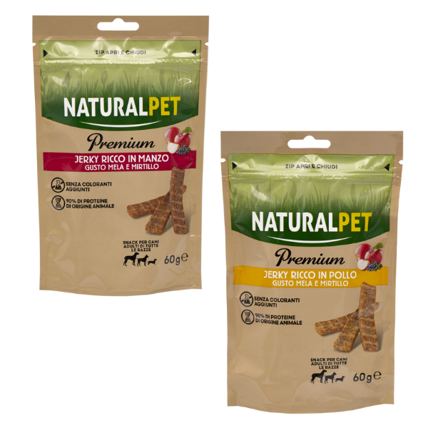 naturalpet premium dog adult all breeds jerky stick 60 gr immagine2