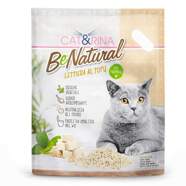 Cat&Rina Benatural lettiera vegetale per gatti al Tofu - 5,5 litri - classic