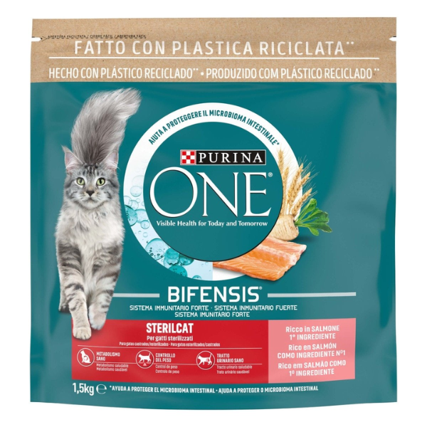 Purina One Cat Sterilised Bifensis ricco di Salmone