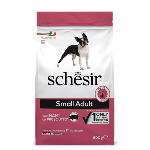 Schesir Dog Adult Small Maintenance Prosciutto - 800 gr
