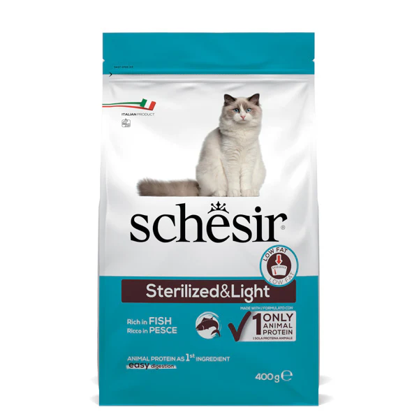 Schesir Cat Dry Sterilised & Light Pesce  - 400 gr