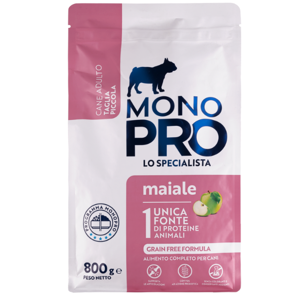 Monopro lo specialista Adult Mini Grain Free Maiale - Maiale da 800 gr