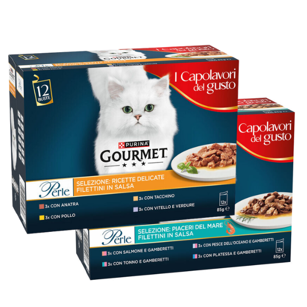 purina gourmet perle selezionate filettini in salsa multipack 12x85 gr immagine2