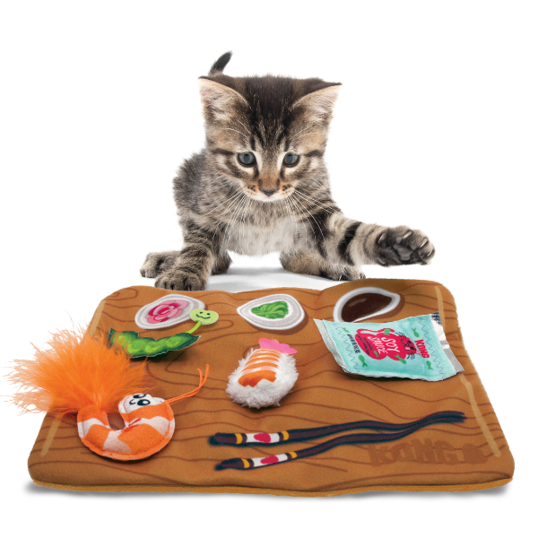 kong tappettino interattivo per gatti con catnip sushi immagine3