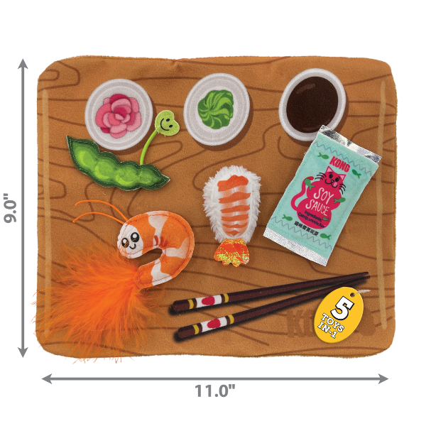 kong tappettino interattivo per gatti con catnip sushi immagine4