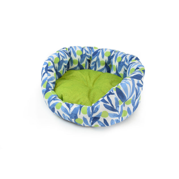 PetUp Cuccia Soft ovale con cuscino - Blu e verde: 50cm