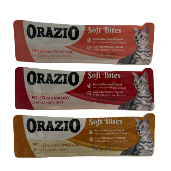 Orazio Soft Bites Snack per gatti 10 gr (scadenza: 30/03/2026)