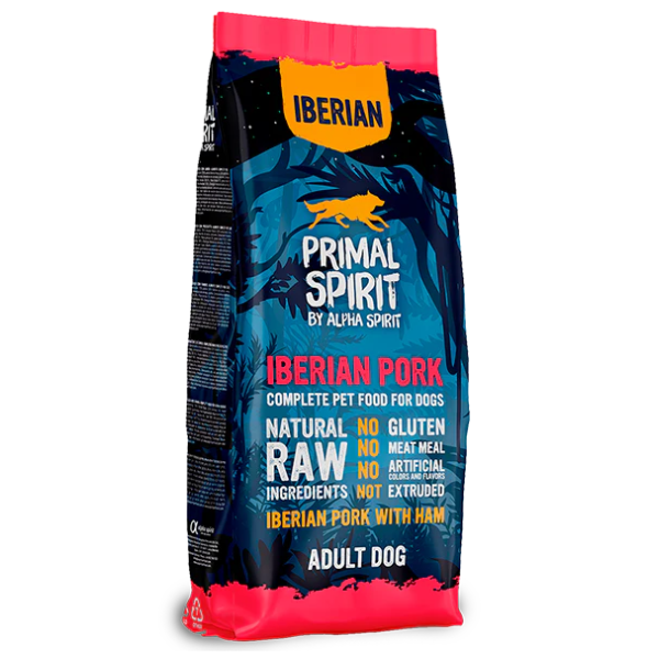 Primal Spirit by Alpha Spirit Adult Dog pressato a freddo Maiale iberico con prosciutto