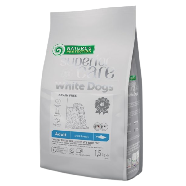 Nature’s Protection Superior Care Adult Small e Mini White Dogs Grain Free Aringa