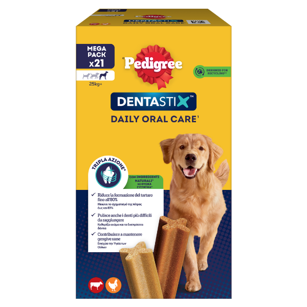 Pedigree Dentastix Large snack per l'igiene orale - 21 pezzi