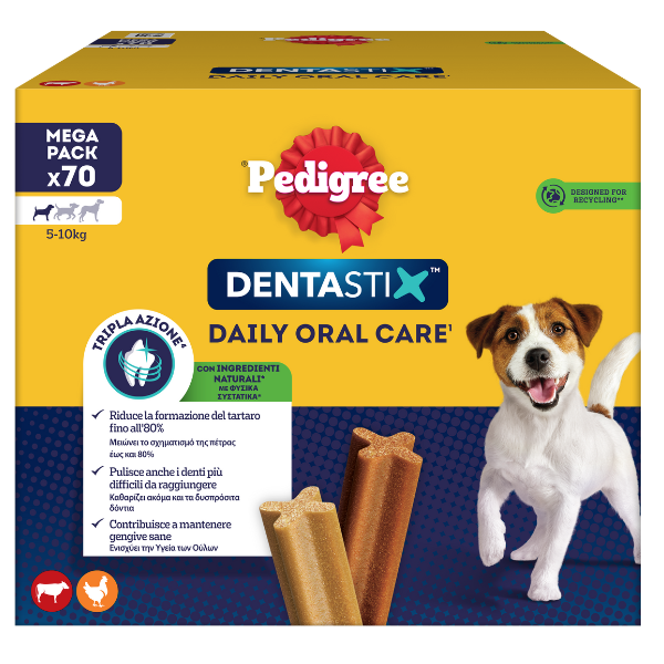 Pedigree Dentastix Mini snack per l'igiene orale - 70 pezzi