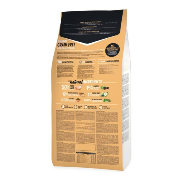 ownat grain free hypoallergenic mono-proteic all breeds adult con agnello fresco immagine4