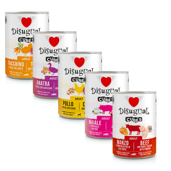 disugual dog adult cubes 400 gr immagine2