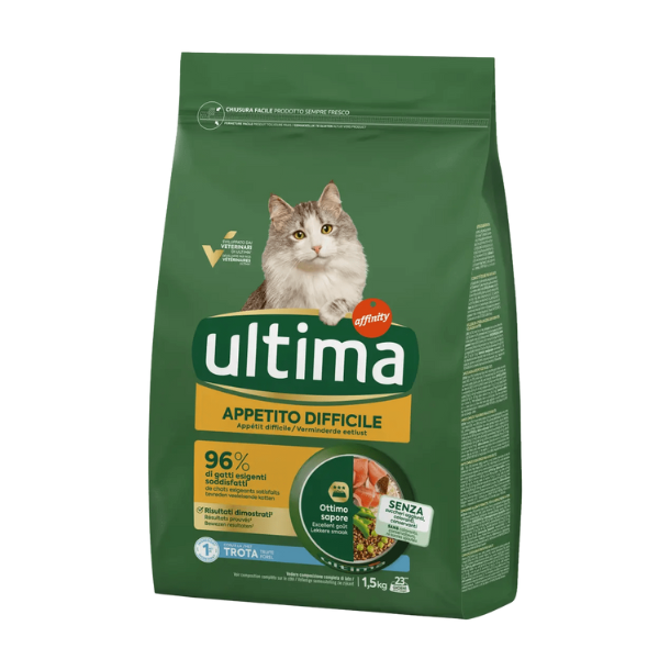 Ultima Cat Adult Appetito Difficile con trota - 1,5 kg