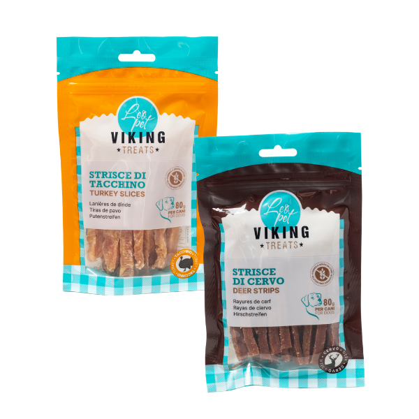 viking treats snack naturale dog strisce 80 gr immagine2