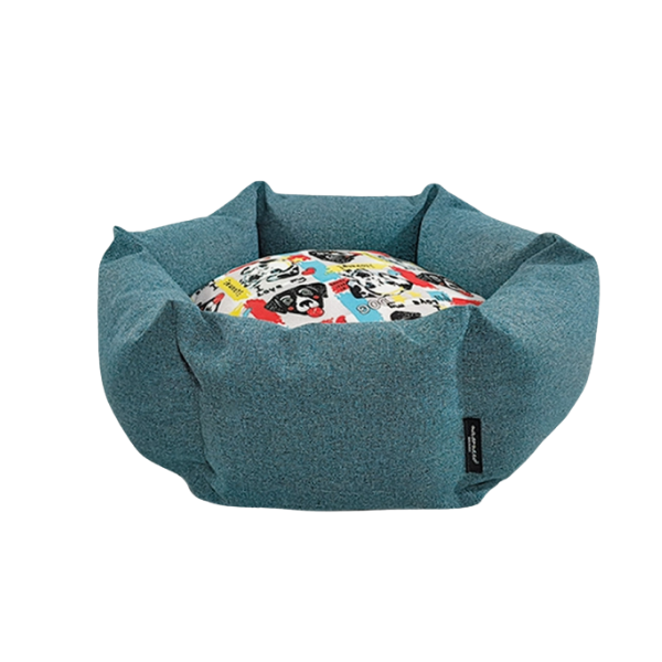 Nasonero Esagono Cuccia per cani e gatti con cuscino sfoderabile