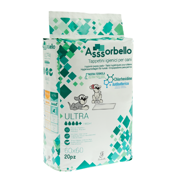 Ferribiella Tappetini Igienici Ultra alla Clorexidina - 60x60 cm - 20 pezzi