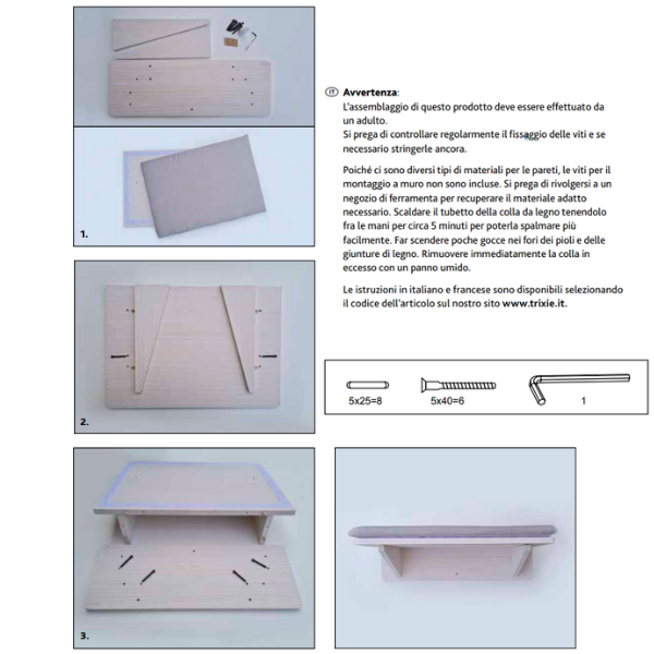 piattaforma fissaggio a muro per gatti trixie immagine4