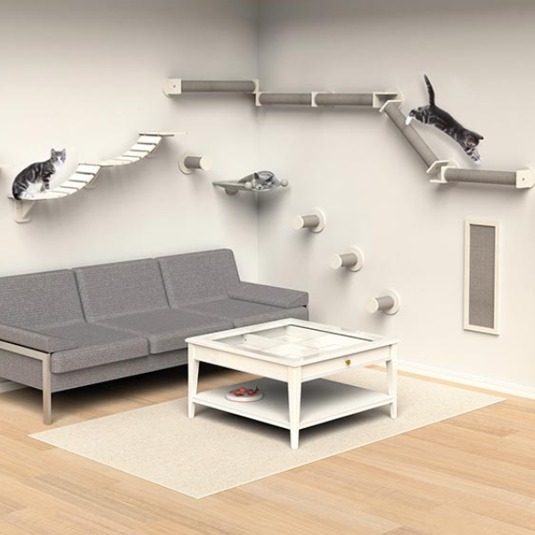 set componibile fissaggio a muro arrampicamento per gatti trixie immagine5