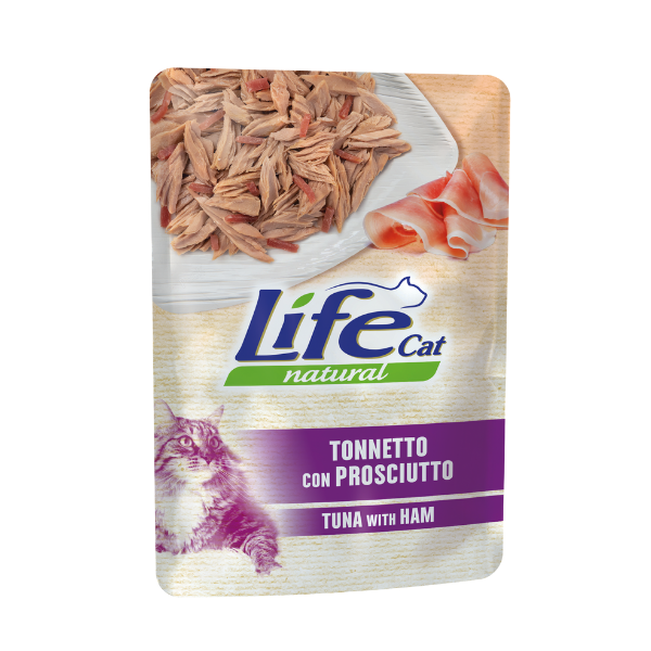 Life Cat Natural Bustine 70 gr - Tonnetto con prosciutto