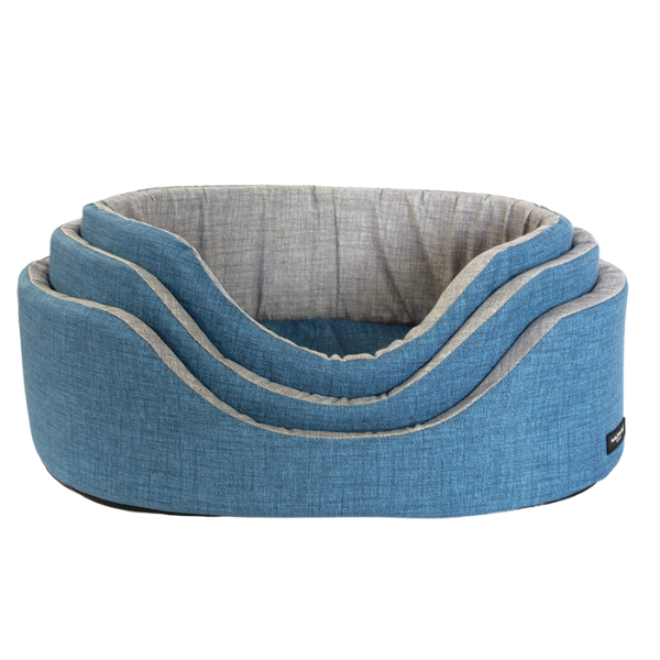 Cesta Ovale sfoderabile Eco Nasonero  - Blu - 1a Misura 42x30 cm