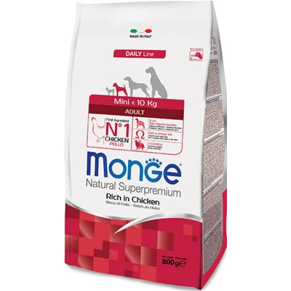 Monge Natural Superpremium Mini Adult Ricco di Pollo - 800 gr