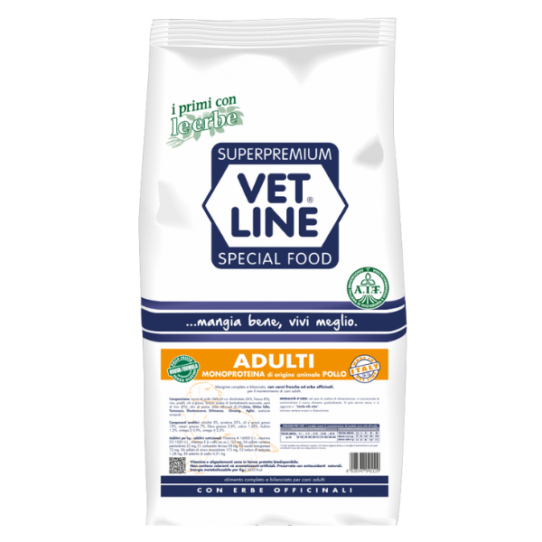 Vet Line Secco Monoproteico Cane Adult Pollo - 12,5 Kg