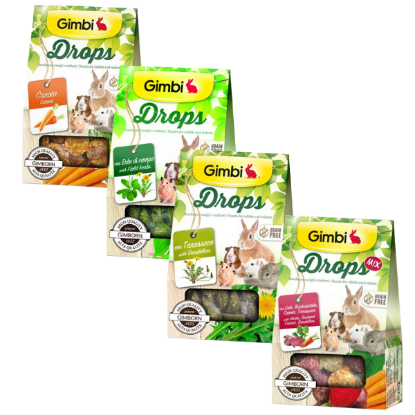 gimbi drops snack per roditori grain free 50 gr immagine2