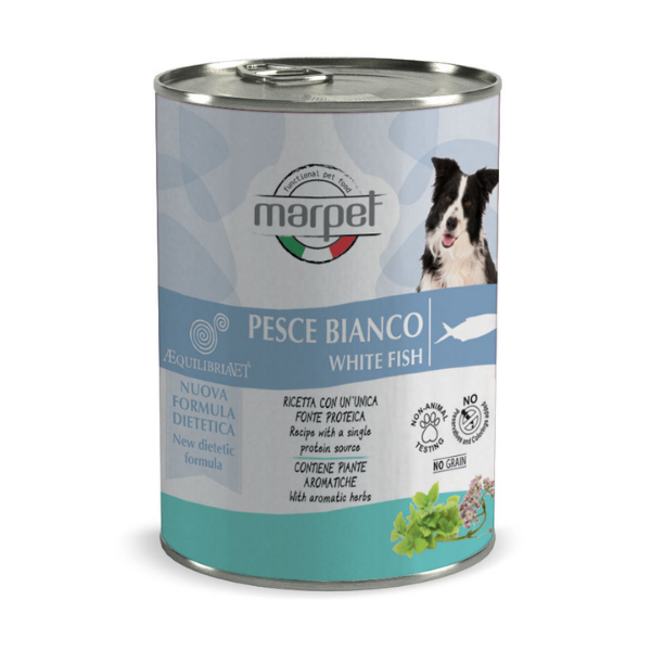 Marpet Aequilibria Vet dietetico umido cane 400 gr - Pesce Bianco