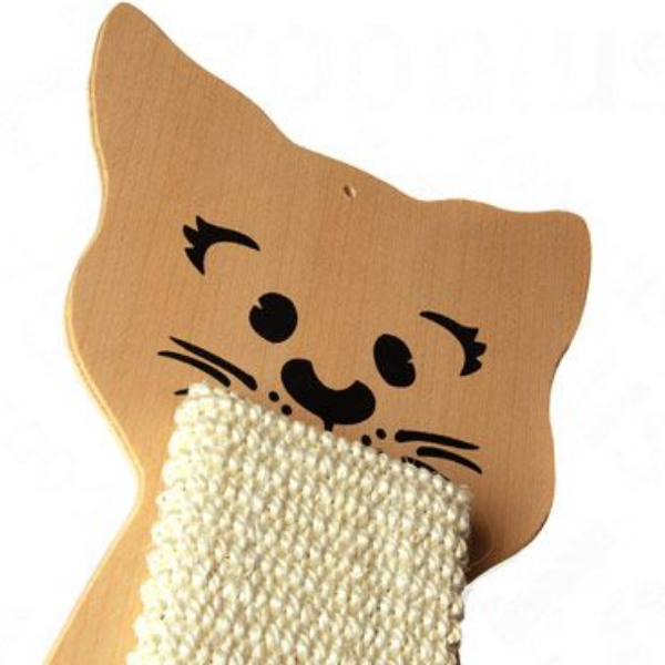 tavoletta tiragraffi in legno a forma di gatto trixie immagine3